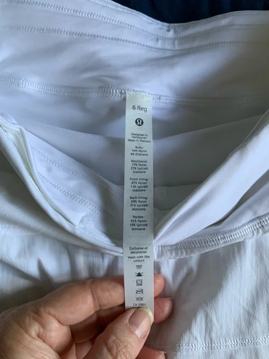 lululemon athletica White Pace Rival Skirt Size 6 - Picture 6 of 8